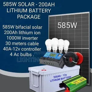 585w Solar - 200ah Lithium - 1000w Inverter - 40a Mppt Full Kit