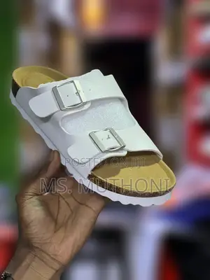 Unisex Double-Buckle Cork Sandals Size 38-45