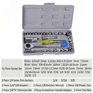 40pcs Socket Ratchet Wrench Set