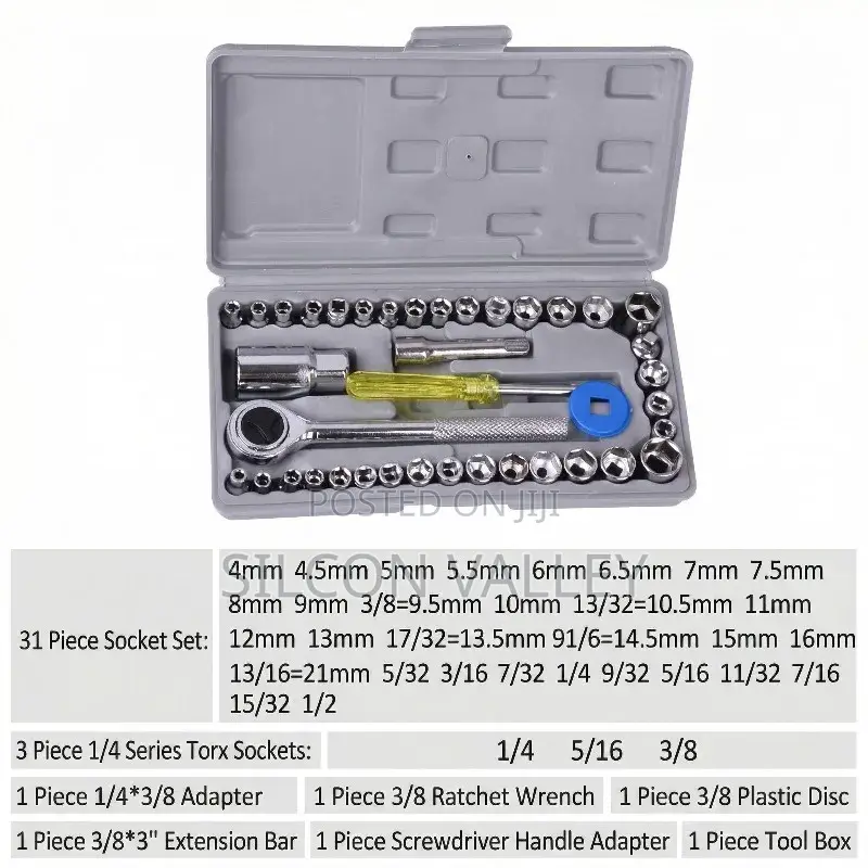 40pcs Socket Ratchet Wrench Set