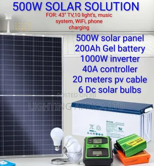 500w Solar - 200ah Battery - 1000w Inverter - 40a Controller