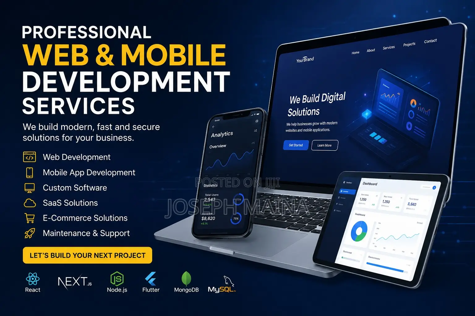 Professional Website Mobile App Developer in Kenya