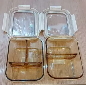 Single Glass Dish Partitioned Either in Two or Three Compartments