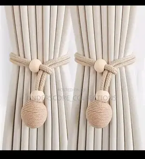 Two Pieces Nordic Style Cotton Rope Curtain