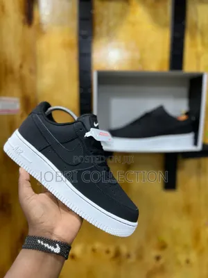 Black Suede Nike Airforce One Sneakers