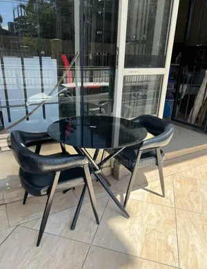 Modern Small Black Bistro Set