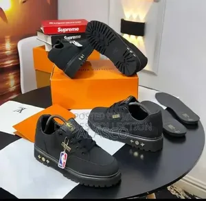 Louis Vuitton Black Suede Trainers - Luxury Streetwear Sneakers