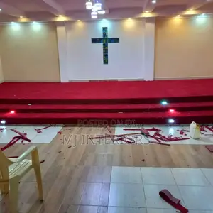 Luxury Red Delta Church Interior Carpet