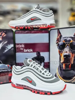 Nike Air Max 97 Red/White Leather - Classic Streetwear Sneakers