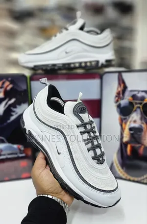 Nike Air Max 97 White/Black Leather - Classic Streetwear Sneakers
