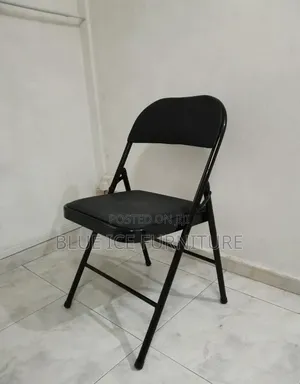 Metallic Foldable Black Chair