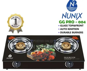 *Nunix 2burner Glass Top Cooker