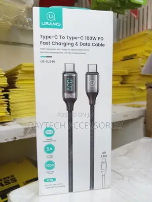 Usams 100w Type-C to Type-C Cable With Led Digital Display.