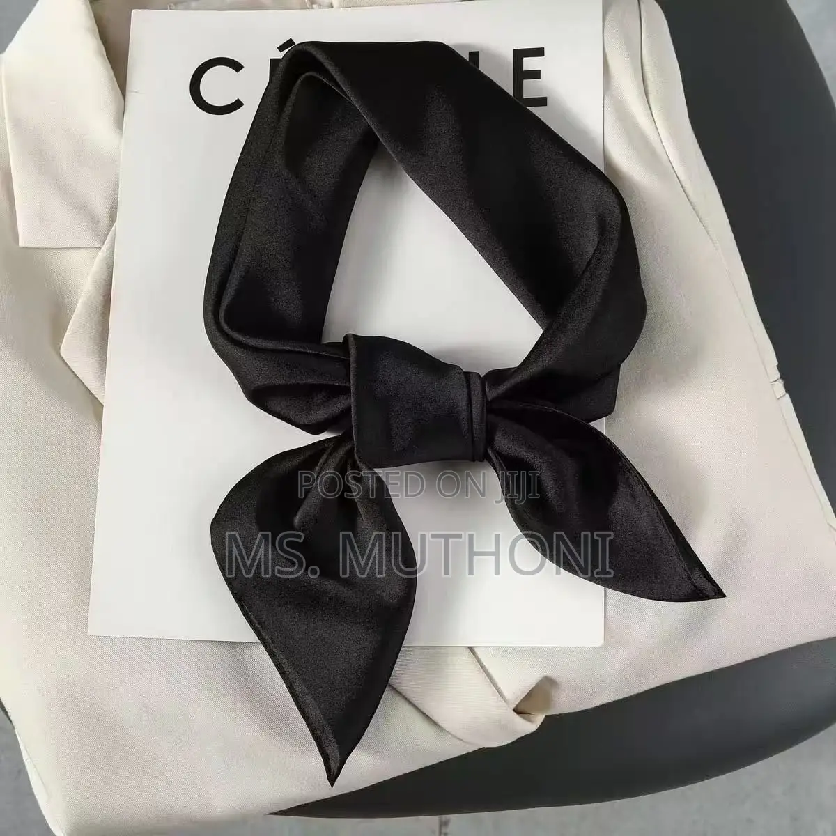 Plain Soft Silk-Satin Small Scarfs / Handbag Accessories