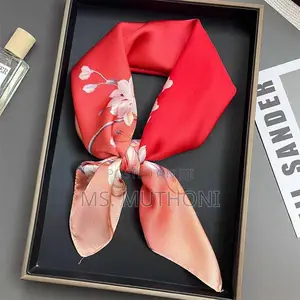 Chic Satin Floral Accessory Scarf