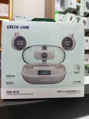 Green Lion Gm-91x Wireless Lavalier Microphone for Type C iPhone.