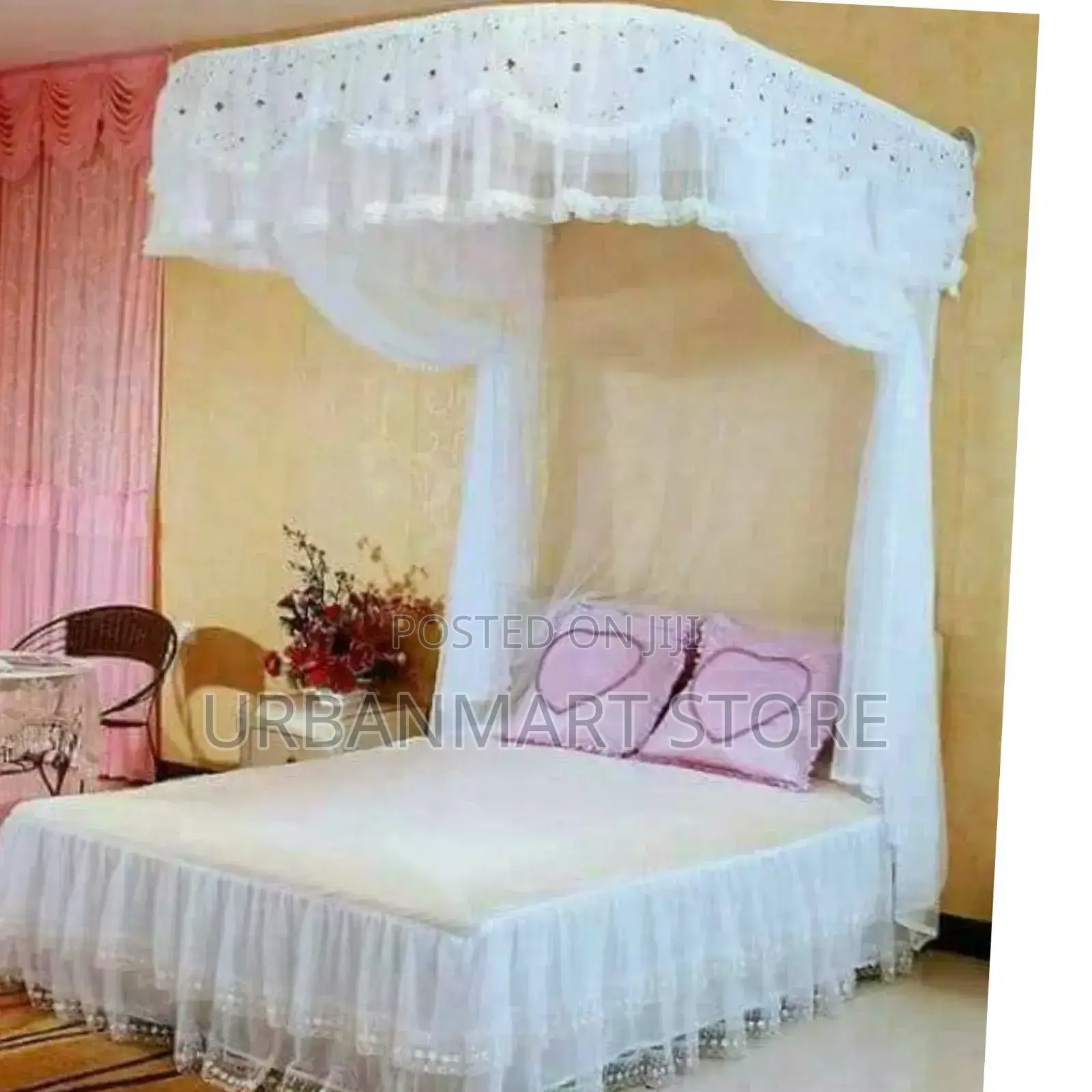 Luxury 5x6 Double Stand Mosquito Net- 2 Stand