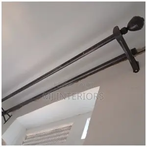 Grey/Black/Antique/Gold Jua Kali Curtain Rods - Premium Finish