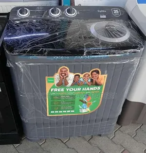 Syinix 10kg Twin Tub Black Wash and Spin Washing Machine
