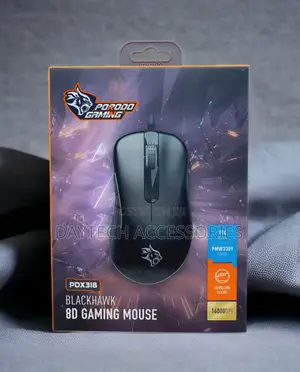 This Is Porodo Gaming Blackhawk 8d Pdx318 Wired Gaming Mouse in Black.