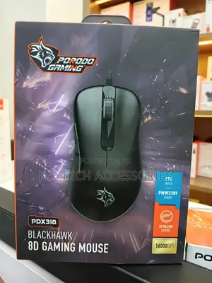 Porodo Gaming Blackhawk 8d Wired Gaming Mouse (Model Pdx318) in Black