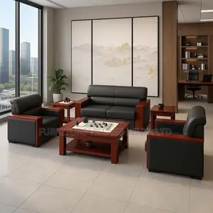 5-Seater Leather Ergonomic Executive Sofa Set