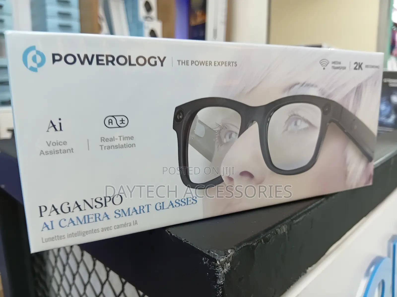 Powerology Ai Camera Smart Glasses With Real-Time Translation.