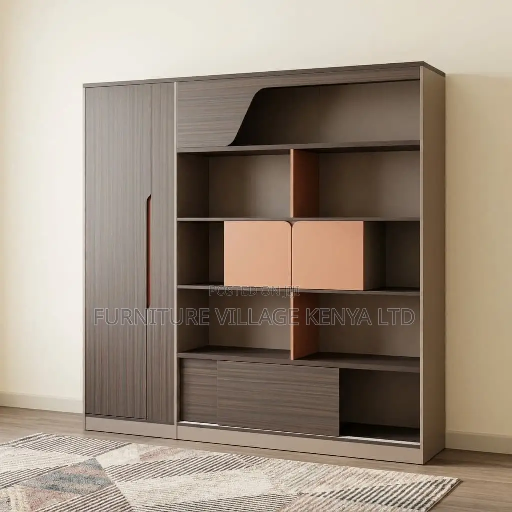 Imported Office Executive Two-Tone Wall Unit
