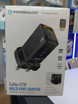 Powerology Gan 67w Multi-Port Fast Charging Adapter