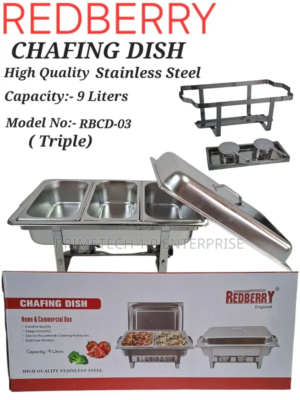 Tripple 9 LTRS Chaffing Dish