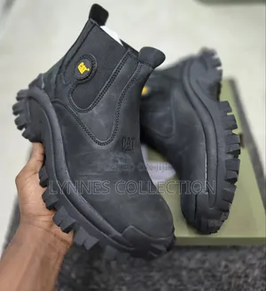 Caterpillar Men Leather Boots Yellow/Black -Work Streetwear Boots