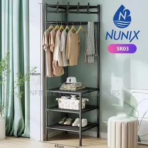 Nunix 3in1 Sr03 Triangular Standing Corner Clothes and Coat Rack