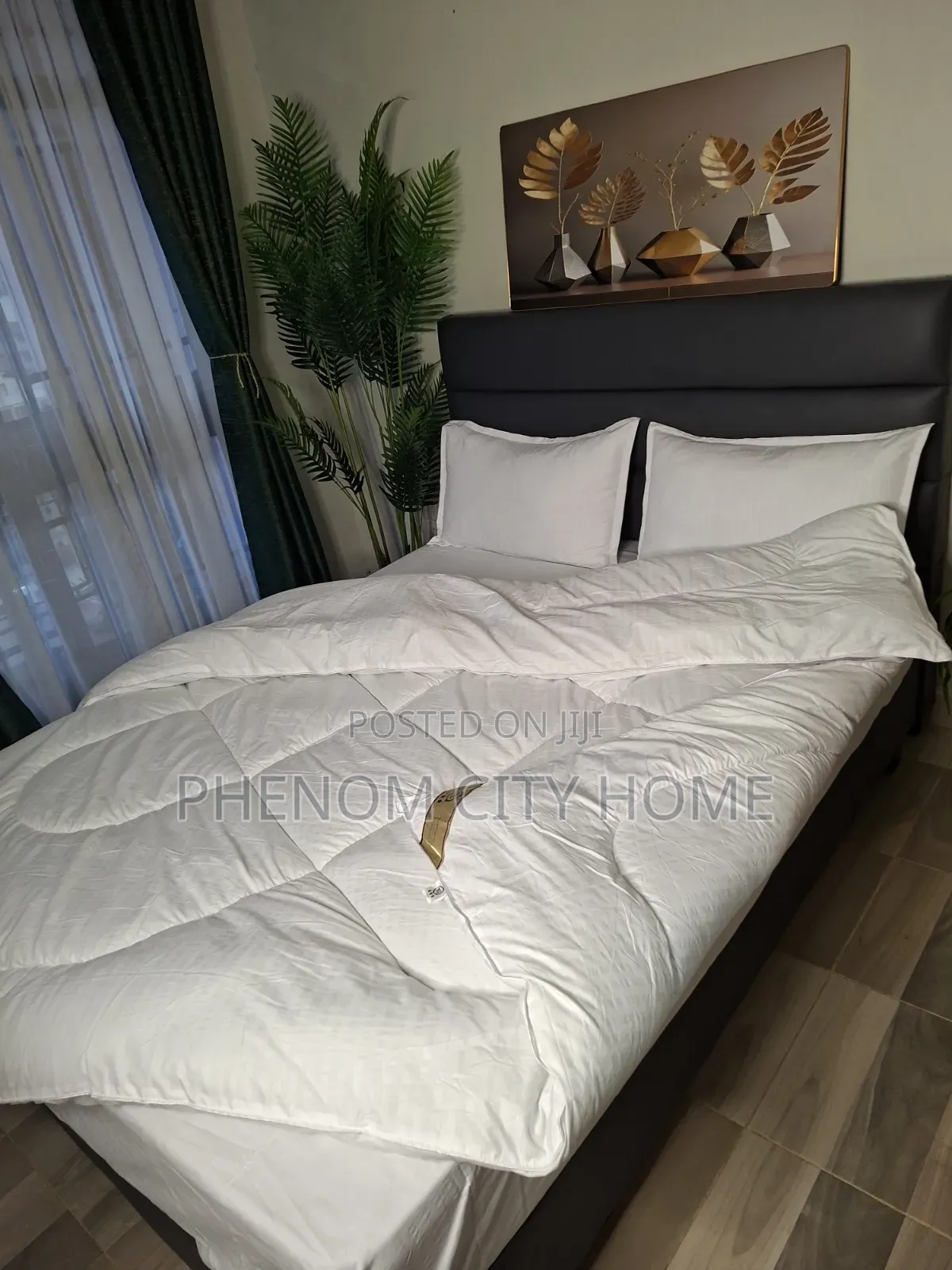 Binded White Tc Cotton Duvet Set