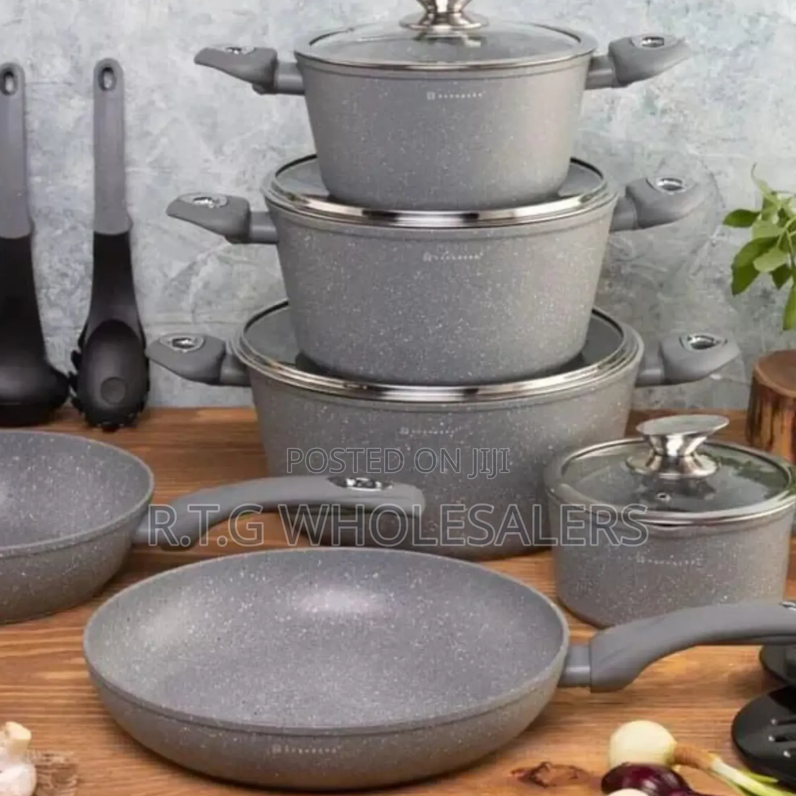 Edenberg 15pc Grey Induction Cookware Set