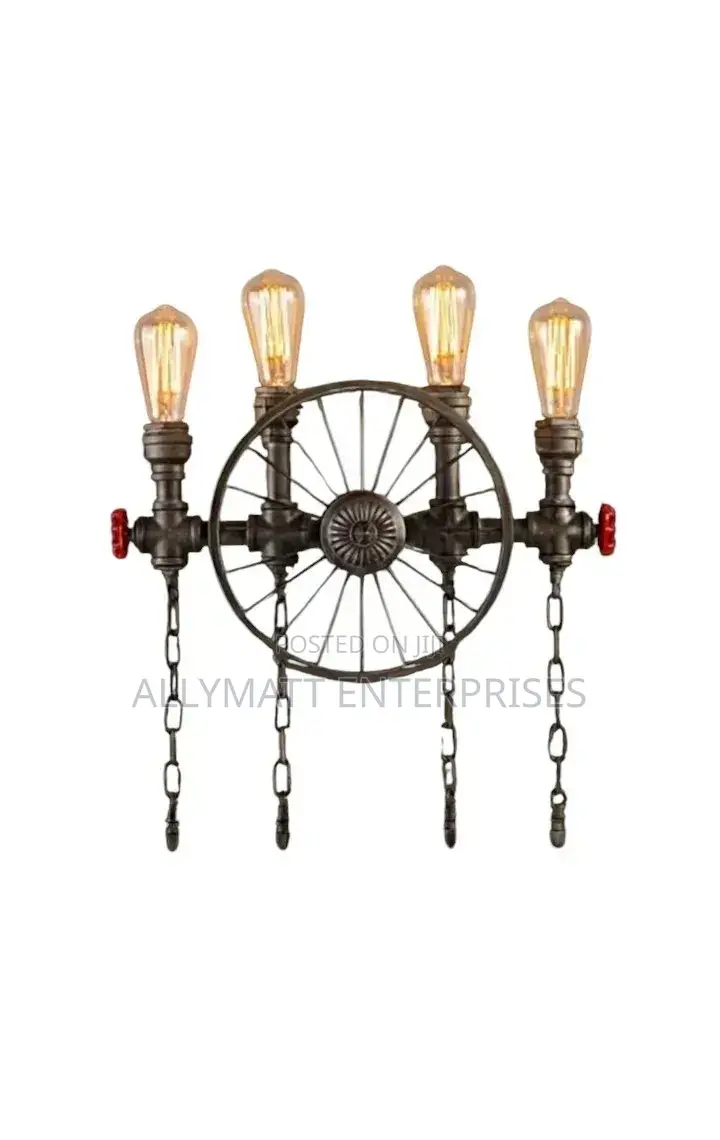 Vintage Wheel Wall Light