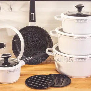 Edenburg 12pc White Cookware Set – Induction Ready