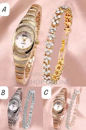 *L2 in 1 Elegant Ladies Watch+ Bracelet Set