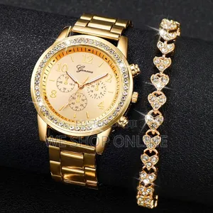 2 Pc Geneva Ladies Watch Set