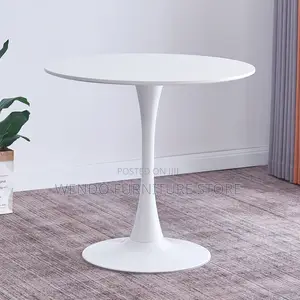 Dining Table : Villa White Round Tulip Dining Table