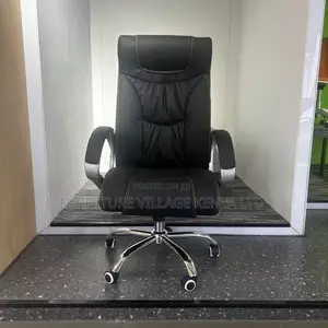 Height Adjustable Leather Cushioned Computer Chair