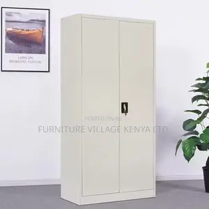 2-Door White Metallic Shelf Filling Cabinet