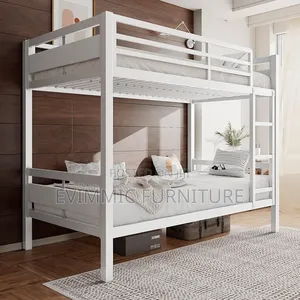 Heavy Duty Industrial White Metal Bunk Bed 4*6 Ft