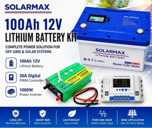 100ah Lithium Battery Kit - 30a Controller - 1000w Inverter
