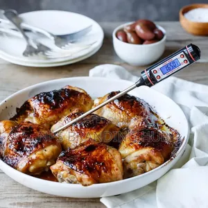 Digital Food Thermometer Battery Operated With Led Display Cn