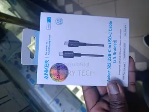 Anker A81d5h11 Usb-C to Usb-C Cable 3ft 240w Braided - Black