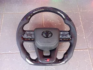 Gr Upgrade Steering Wheel Carbon Weave Layout,Flat Bottom,Perforated