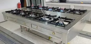 10-Burner Commercial Stainless Steel Cooker