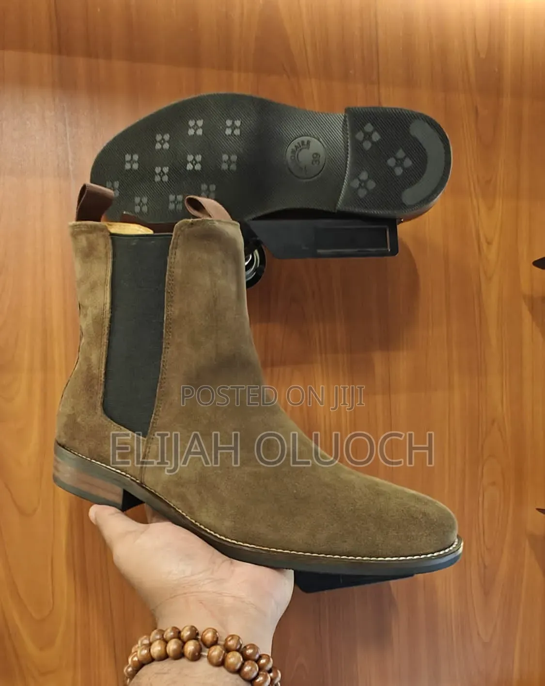 Brown Billionaire Chelsea Boots in Suede