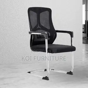 Office Chair : K145 Modern Black Mesh Ergonomic Visitor Chair