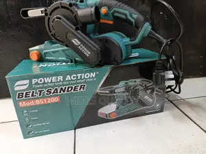Power Action 1200w Electric Belt Sander for Heavy-Duty Woodworking.
